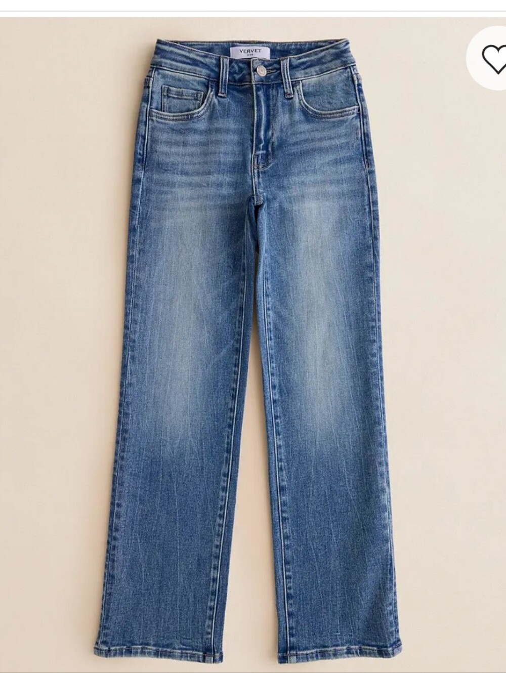 VERVET High-Rise Wide Leg Jeans - Blue Wash Kids